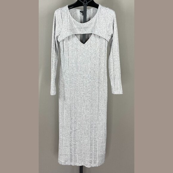 Banana Republic Dresses & Skirts - Banana Republic Dress Womens Small gray knit pencil sheath midi casual preppy